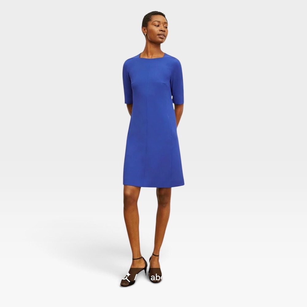 MM.LaFleur Etsuko Cobalt Blue Sheath Dress Office Work Plus Size 16 NWOT